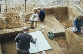 Opgraving in groeve Belvedere